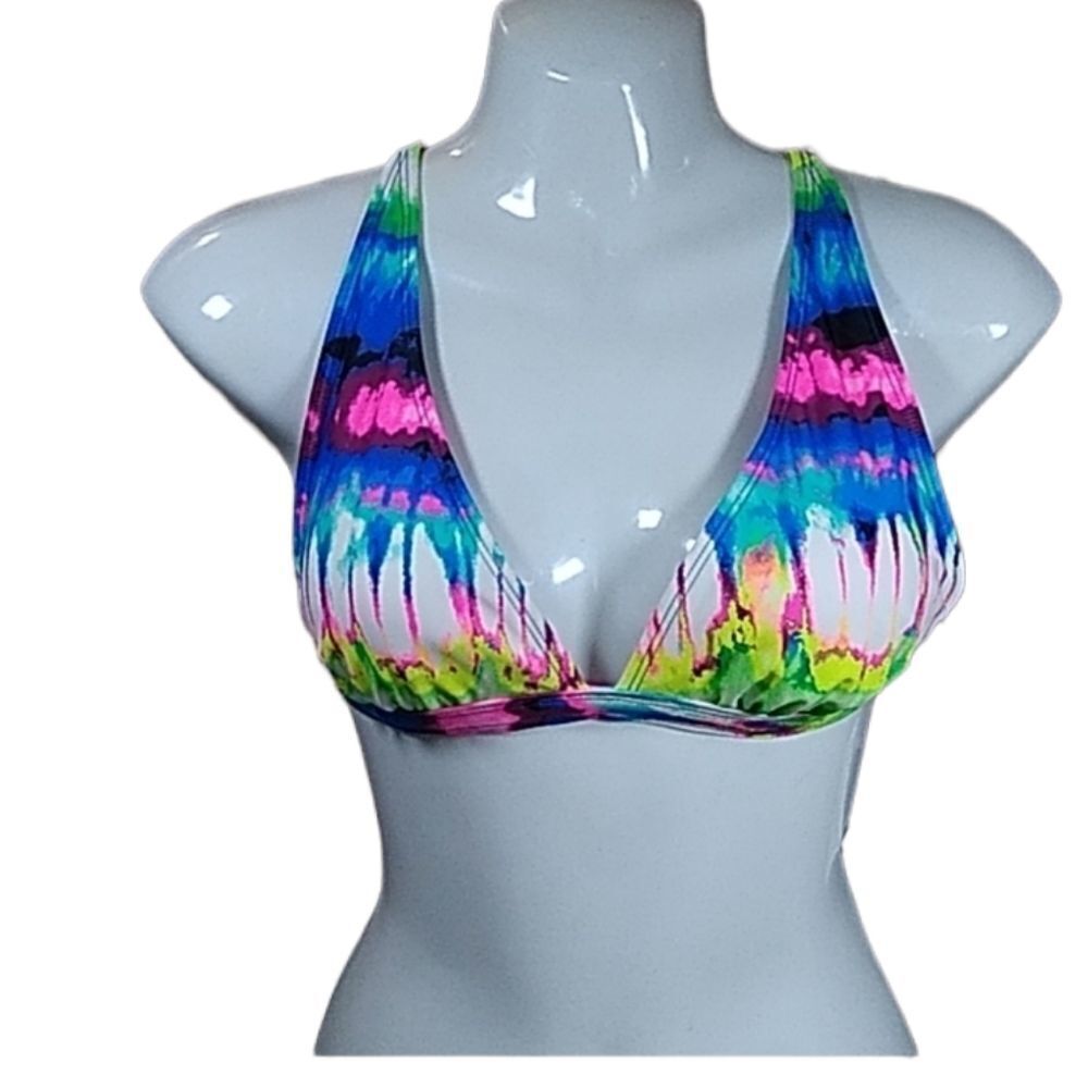 NEW O'RAGEOUS Bikini tie-dye swim top L